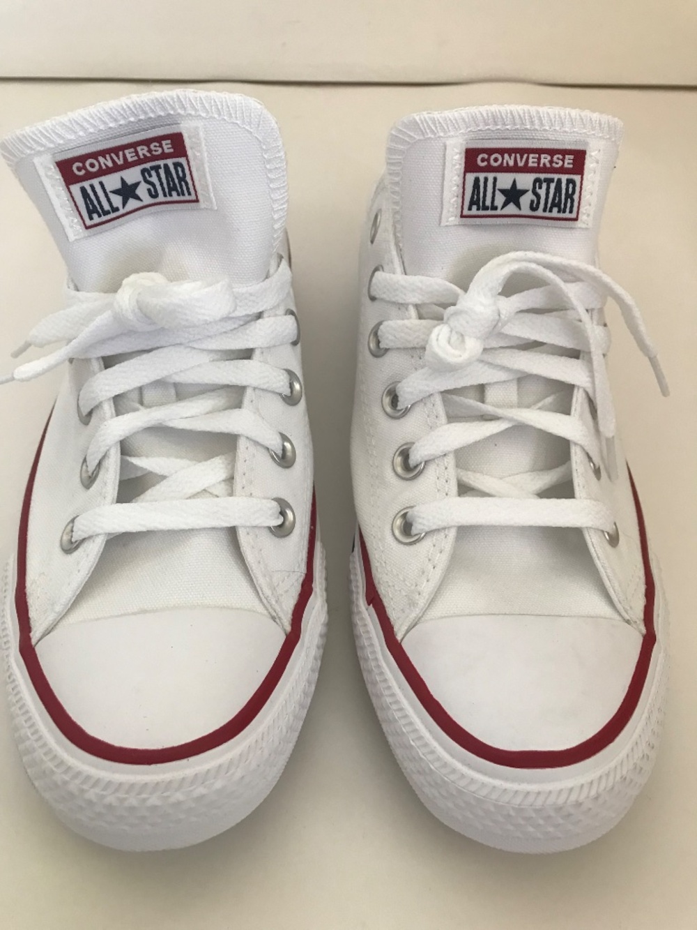 CONVERSE All Star Ox White Low Top Sneakers Women’s Size 9.5 Optical White NWT - Picture 13 of 16